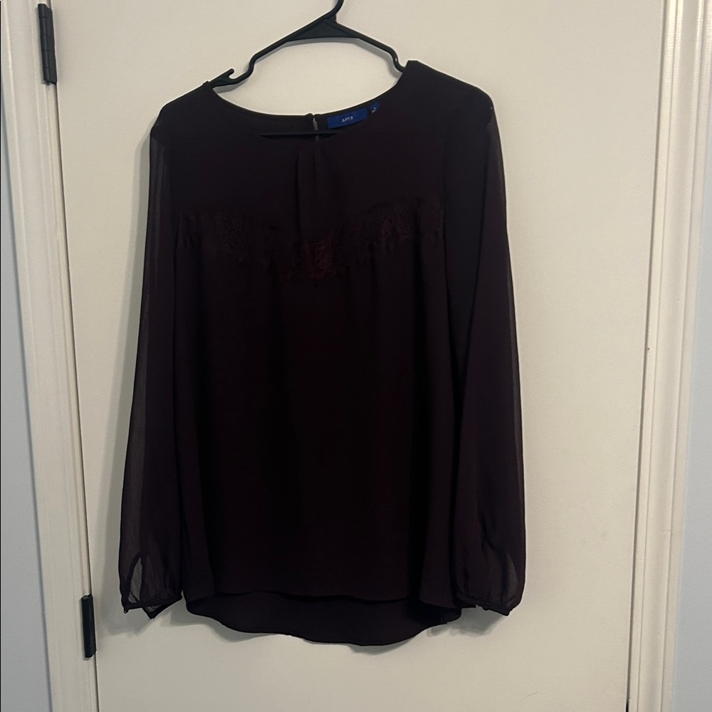 Apt. 9 Deep Purple Women's Blouse
